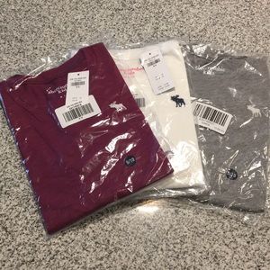 Set 3 Abercrombie icon Crew tee